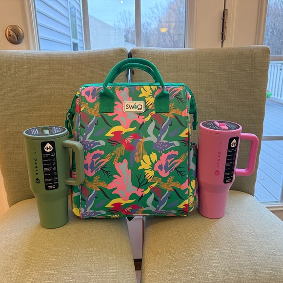 Swig Life Handbags - BRAND NEW Swig Packi Backpack Cooler in Paradise + Two HydroJug 40oz Tumblers